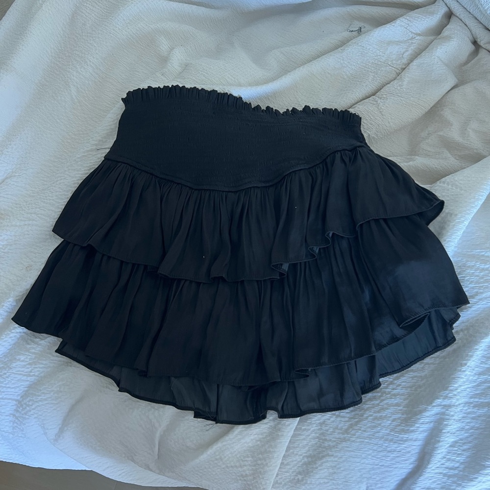 Elegant Black Tiered Skirt